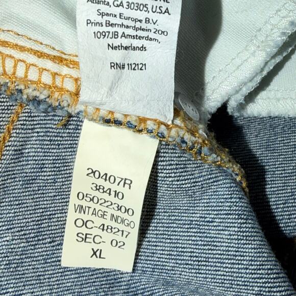 Spanx Wide Leg Jeans Women’s XL Vintage Indigo | High Rise Pull-On Denim - Picture 8 of 9